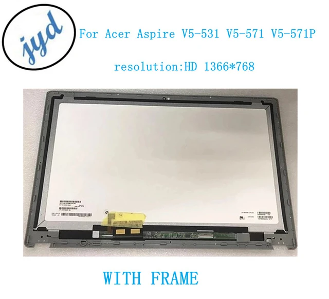 15.6 For Acer V5-571 571p 571pg V5-531 V5-531p Lcd Touch Screen With Frame  For Acer Laptop Aspire V5 571 Series Assembly - Laptop Lcd Screen - ...