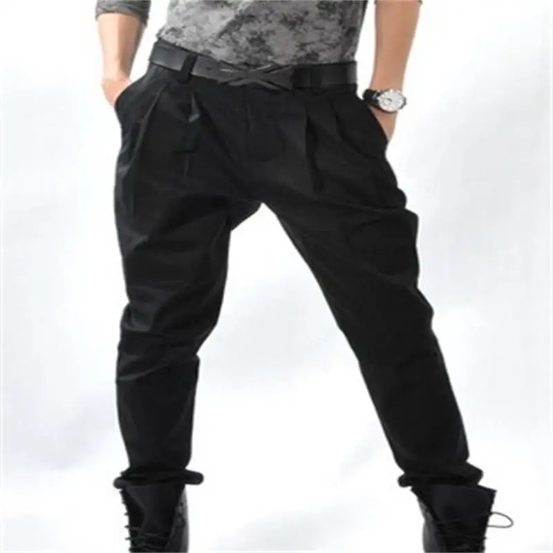 Men's Pants Spring And Fall Fashion Casual Small Feet Pants Bloomers Boots Trousers For Men Plus Black Yamamoto Style