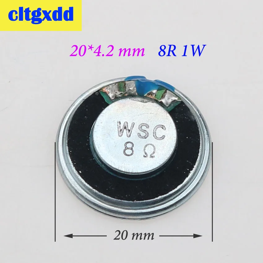 cltgxdd 10pcs/lot New Ultra-thin speaker 8 ohms 1 watt 1W 8R speaker Diameter 20MM 2CM thickness 4.2MM DIY Speaker Buzzer