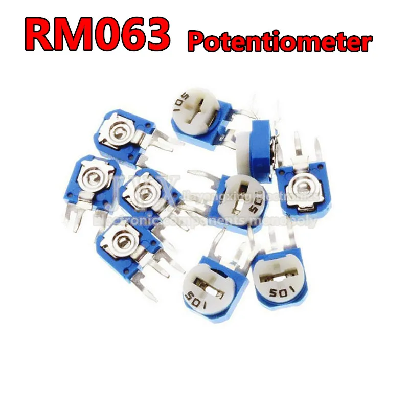

20PCS RM063 Trimmer Potentiometer Adjustable Resistor 500R 1K 5K 10K 20K 50K 100K 200K 500K 1M RM-063 Variable Resistors
