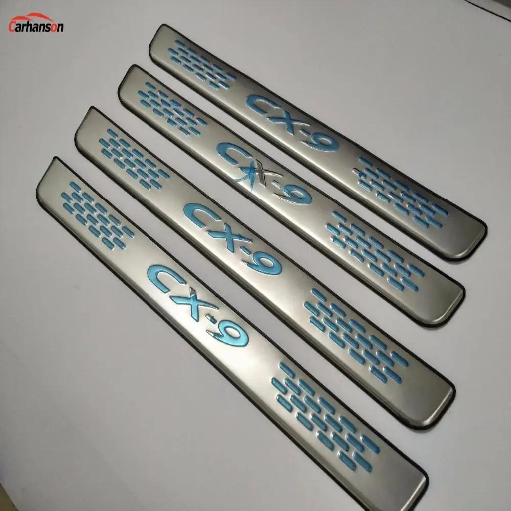 For Car Mazda Cx9 2007 2009 2010 2012 2015 Accessories Sticker Door Sill Stainless Protector Cover Trim Scuff Plate Auto Styling - Image 2