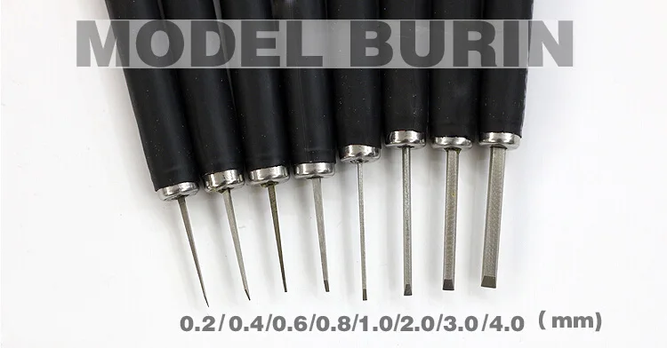 Model yapımı Tool Scribe Tungsten çelik itme bıçak dönüşüm aracı 0.2/0.4/0.6/0.8/1.0/2.0/3.0/4.0mm