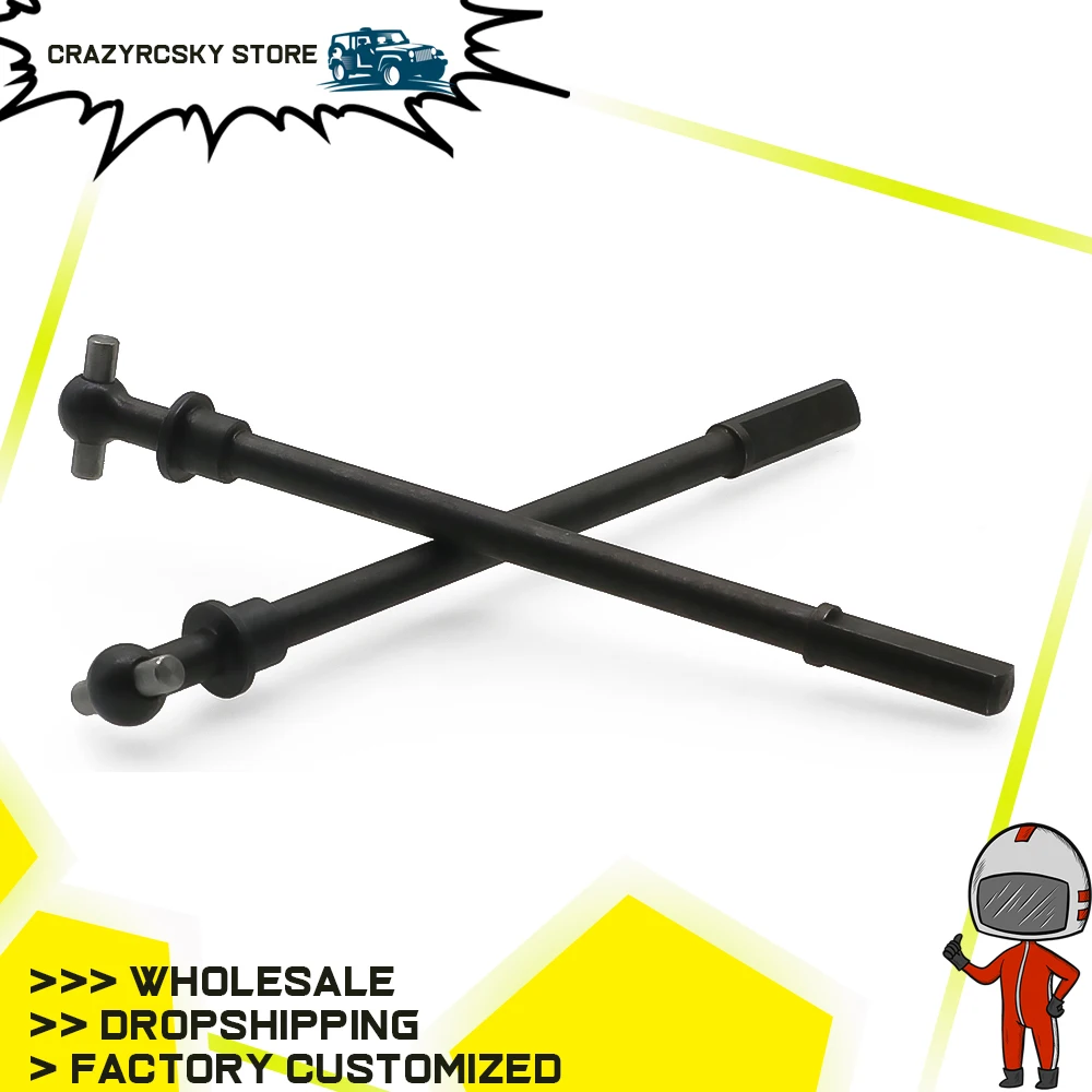 2Pcs #45 Steel Material Front Drive Shaft Front Axle Shaft For 1/10 Hpi Venture Fj Cruiser Crawler Rc Hobby Model Car part