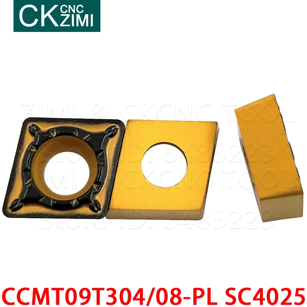 CCMT09T304-PL SC4025 CCMT09T308-PL SC4025 Carbide Sisipan Eksternal Turning Sisipan Alat CNC Bubut Cutter Alat CCMT untuk Baja
