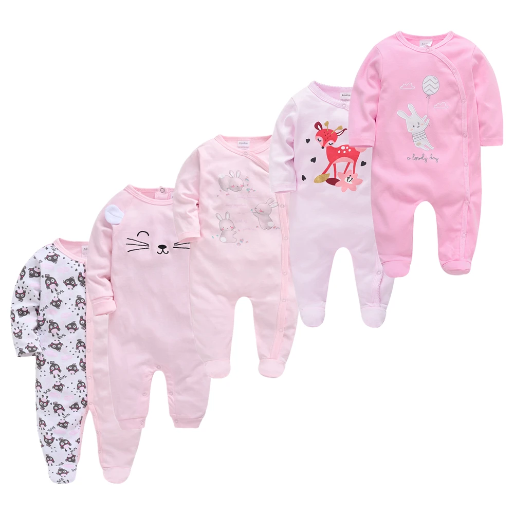 5 Pcs Del Bambino Della Ragazza Del Ragazzo Pigiama Bebe Fille Cotone Traspirante Morbido Ropa Bebe Neonato Traversine Bambino Pjiamas