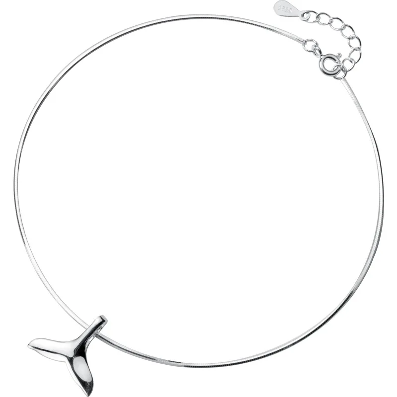 MIQIAO Bracelet On The Leg Female 925 Sterling Silver Women Mermaid Tail Anklet Ornament Temperament Foot Chain Jewelry Summer