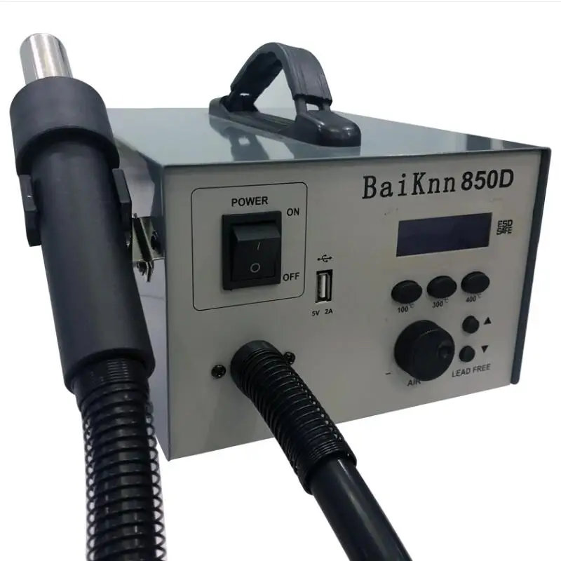 

BK850D constant temperature hot air gun 600W adjustable temperature digital display Rework Station Solder 220V