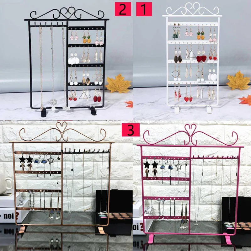 Earrings Organizer Jewellery Packaging Holder Stud Wholesale NO.1/2/3 Metal Gfit Stud Jewelry Display Box Necklace Pandents Ring