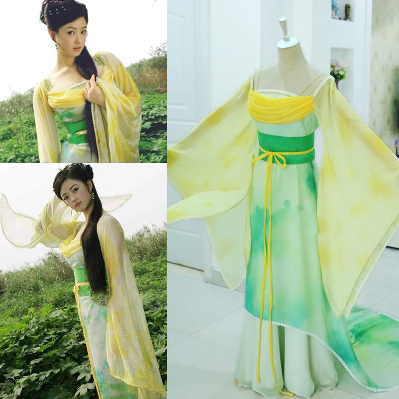 

Multicolor Fairy Costume Hanfu in Mortal World for TV Play Happy & Cheerful Seven Fairy Jade Emperor's Seven Daughters