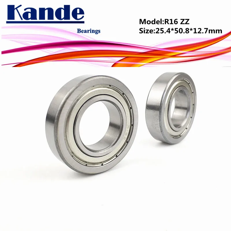 

Kande Bearings R16 R16ZZ 2pcs ABEC-1 R16 ZZ Inch Bearing 25.4X50.8X12.7mm inch bearing motor