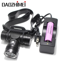 Diving LED headlamp L2 Underwater 100 Meter Dive headlight IPX8 18650 Lamp Light Camping waterproof 3 mode Torch