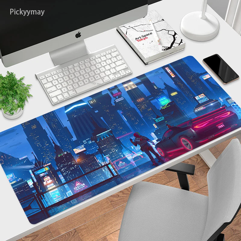 Big Mouse Keyboard Pads Cyberpunk Laptop Gamer Rubber Overlock Large  Mouse Mat XXL Mouse Pad Desk Cup Mat Gaming Mouse Pads 