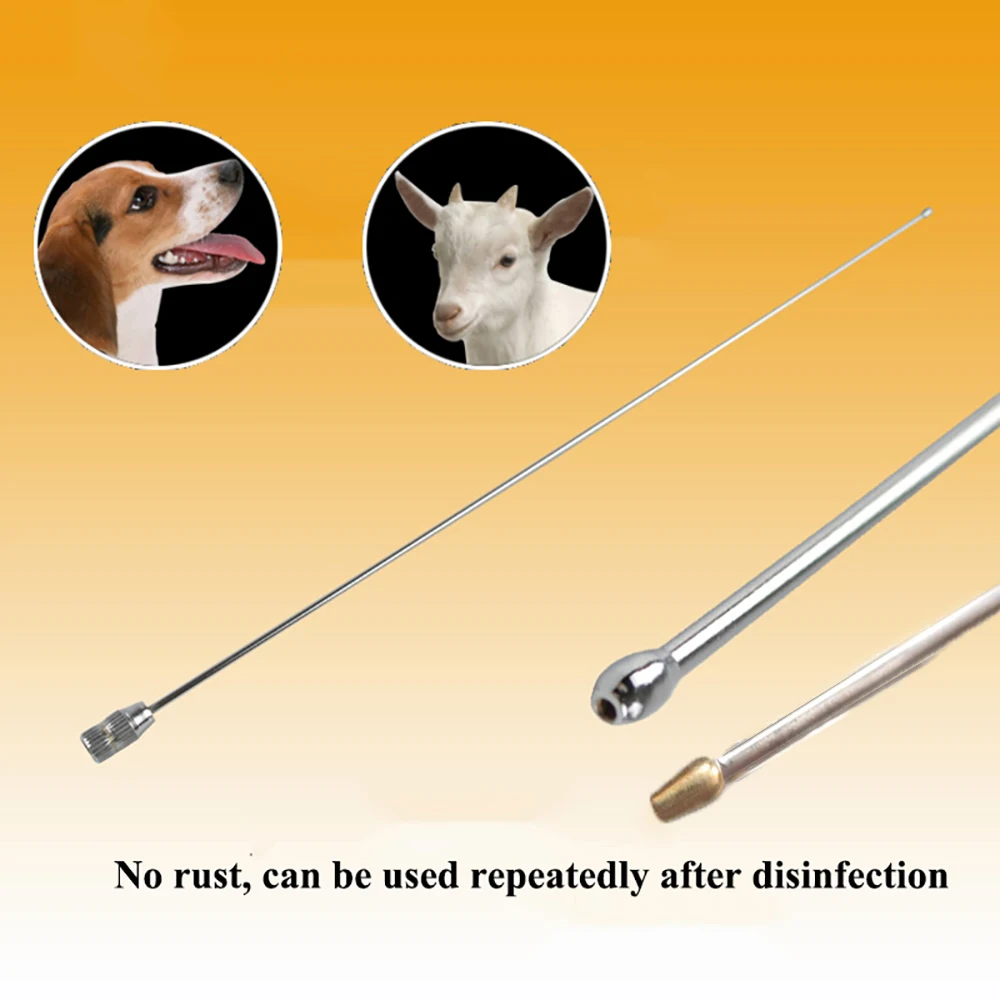 1PCS Dog Canine Artificial Insemination Needle Stainless Steel For Small Pet Dog Sheep Goat 23cm Semen Injection Fresh Sperm