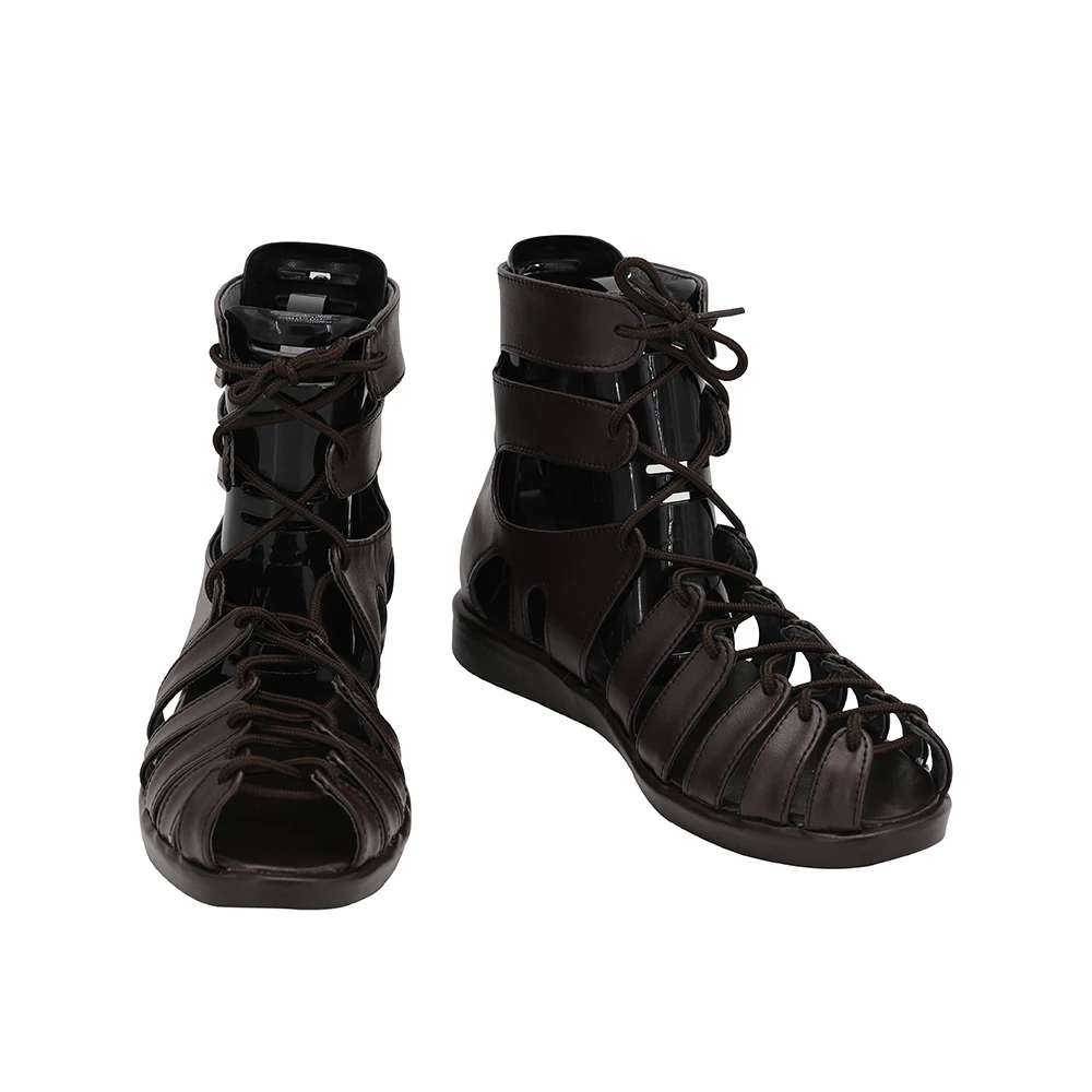 Fate Grand Order FGO Romulus Cosplay Boots Customized Black Sandals Any Size for Adults and Kids (2)