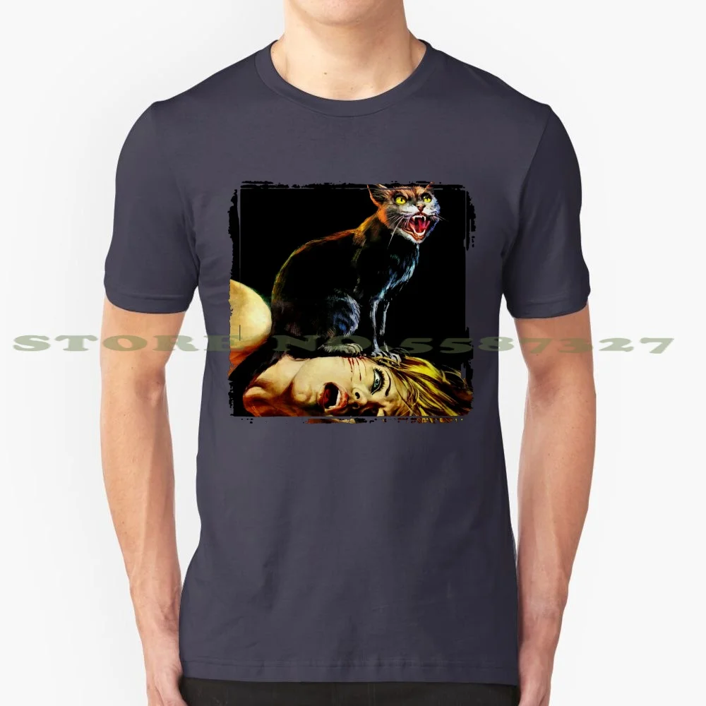 Bava'S Cat 100% Cotton T-Shirt Slasher Horror Movie Film Asia Argento Dario Argento Bava Giallo Splatter Cult Profondo Rosso