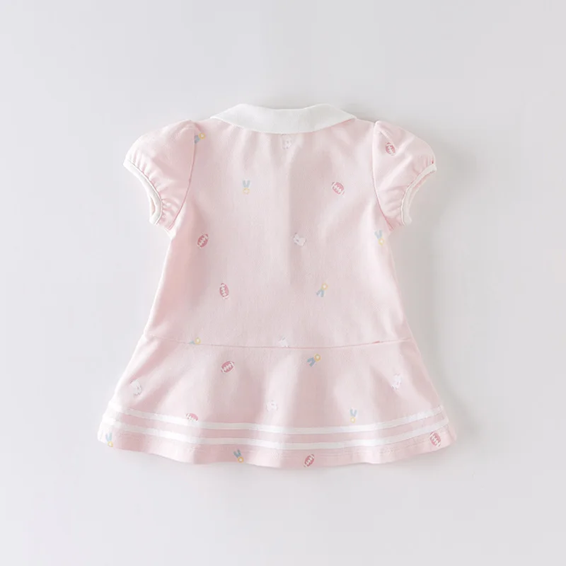 DBM14115 dave bella summer baby girl's princess cartoon striped dress children fashion party dress kids infant lolita clothes