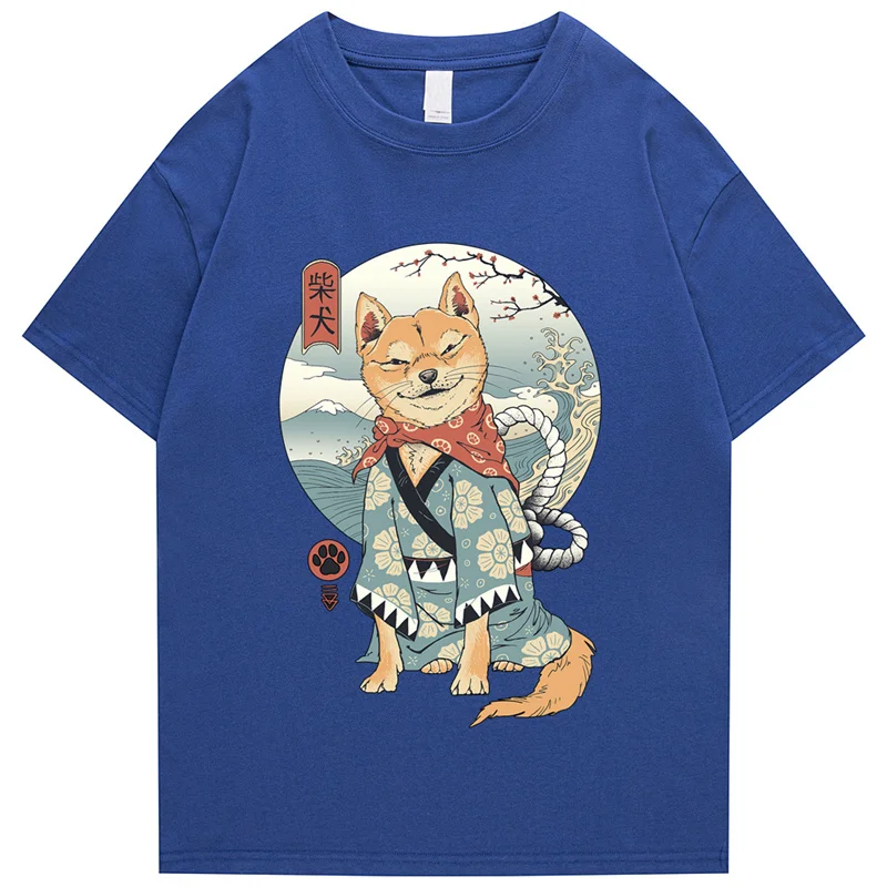 Shiba Inu Japanese Printed Funny Men/Women Tshirt Anime Shirt Oversized Clothes O-Neck Funny T Shirts for Men Tops Tees 2022