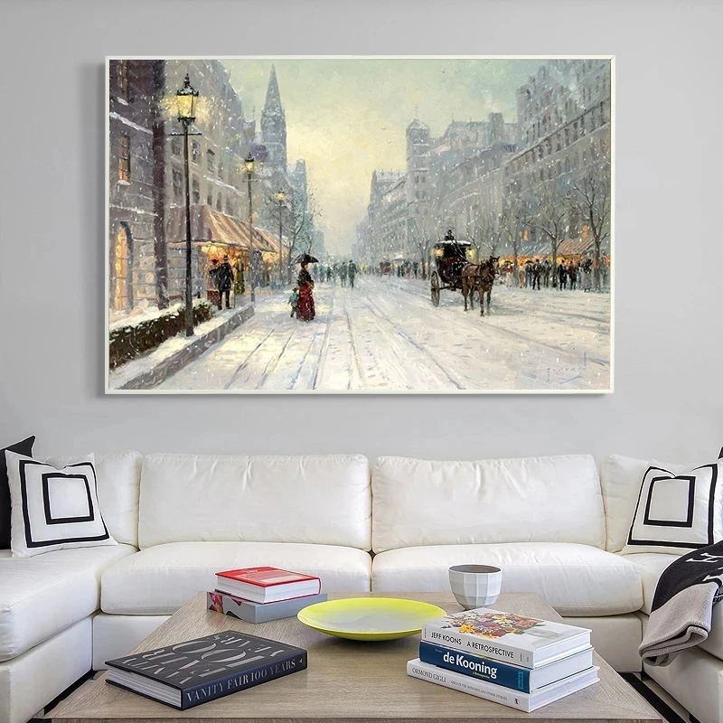 Classic Paintings Landscape Posters and Print Canvas Painting Reproductions Wall Art Picture for Living Room Home Artwork Decor