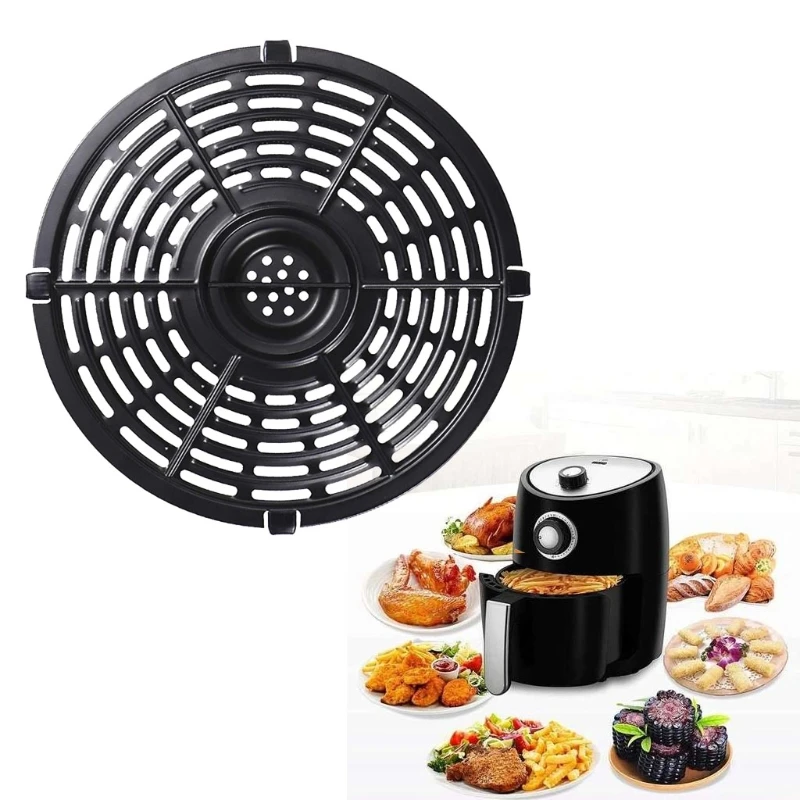 Air Fryer Steaming Crisper Plate Non-Stick Fry Grill Pan Replacement Steamer Rack Dishwasher Safe Air Fryer Accessories Kitchen