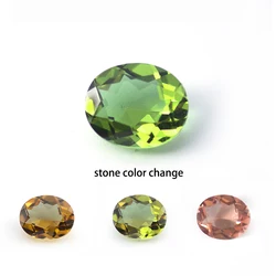 Bolai 5ct Created Diaspore Zultanit Oval Cut 12x10mm Loose Gemstone For DIY Fine Jewelry 925 Silver Mounting Color Change Stone