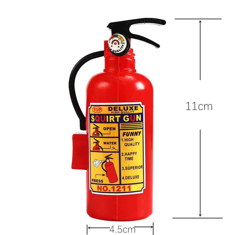 Funny Mini Fire Extinguisher Toys Whole Person Prank Toy Mini Water Gun Spray Water Children Firefighters Professional Props