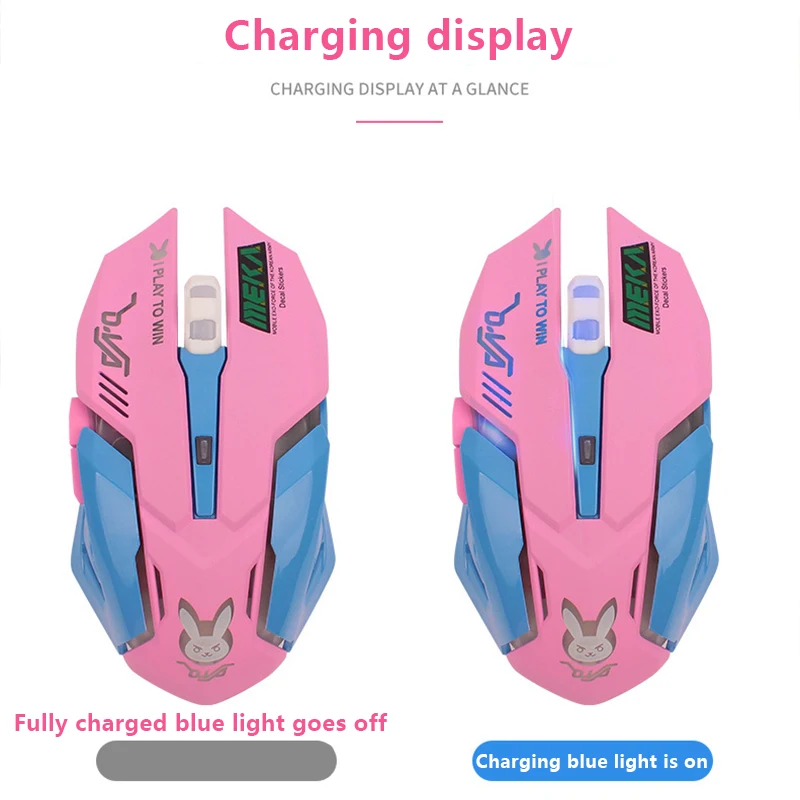 DB70 2020 新しい 2.4 グラム充電式ワイヤレスマウス LED バックライト付き、PC ラップトップマウス、さまざまなオプションのコンピュータアクセサリ