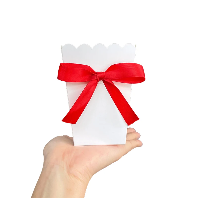 24 Pcs Bow Paper Popcorn Boxes with Bow Pop Favors Box Baby Shower Party Treat Favors Table Supplies Wedding Decoration - Image 4