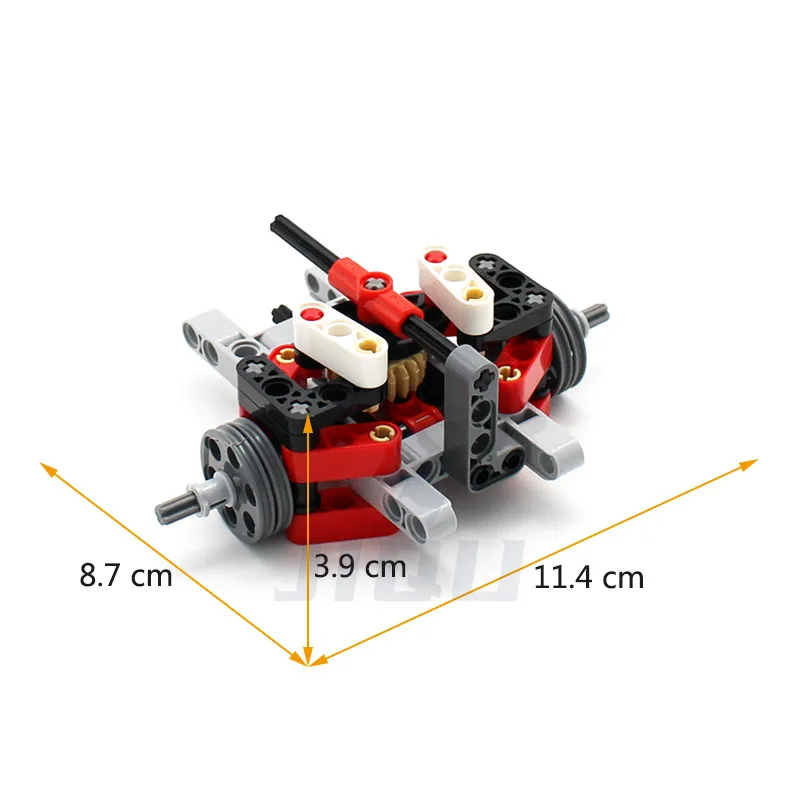 MOC High-Tech Car Drive Front Suspension Steering System Set Compatible Power Functions Servo Motor Building Blocks DIY Toy Gift