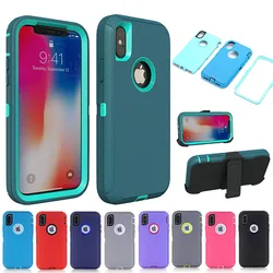 Armor Case For iPhone X XS Max XR 7 8 6S Plus Hybrid Shockproof Defender Case for iPhone 15 14 13 12 11 Pro Max Mini Phone Cover