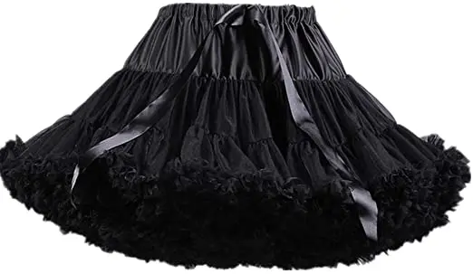 Dames 3-laags Geplooide Tule Petticoat Tutu Gezwollen Party Cosplay Rok