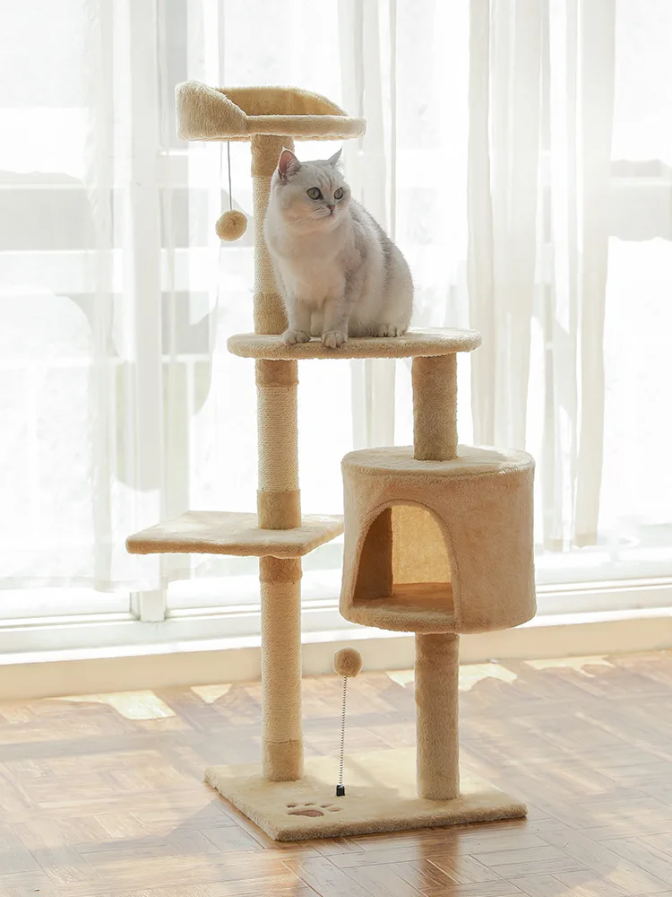 

Cat Climbing Frame Cat Nest Cat Tree Cat Grabbing Pole Multi Layer Cat Rack Small Tongtian Pillar Cat Supplies Sisal Pet