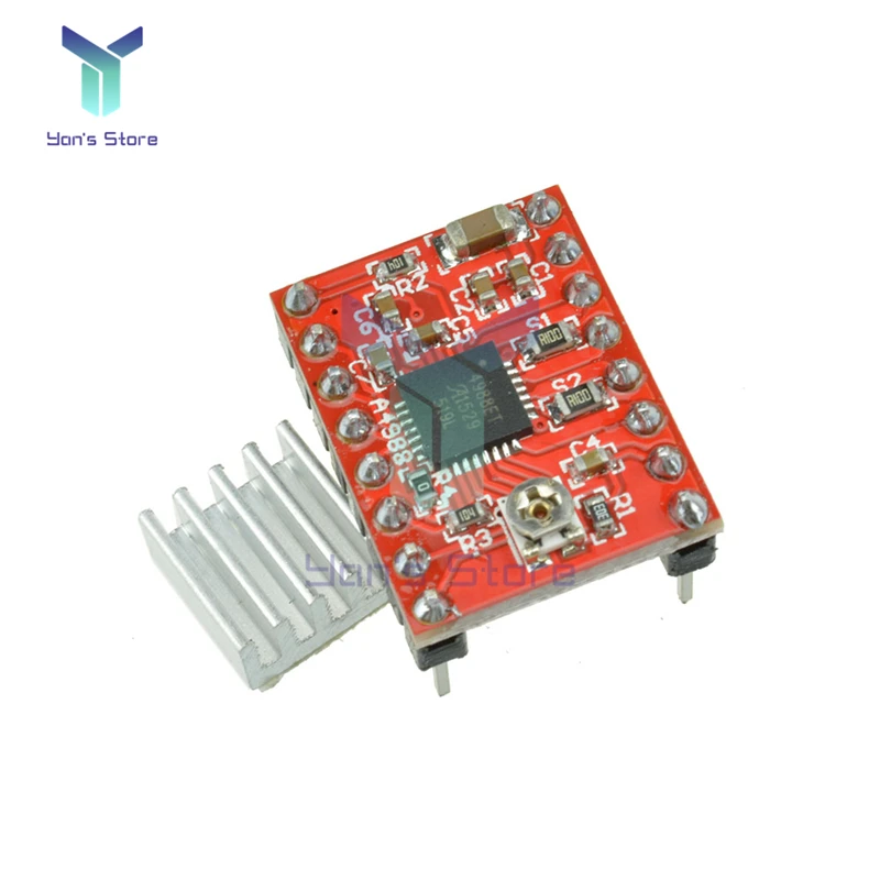 Diymore A4988 Stepper Motor โมดูลพร้อมอ่างความร้อนสําหรับ Arduino 3D เครื่องพิมพ์ Reprap เครื่อง CNC หรือหุ่นยนต์