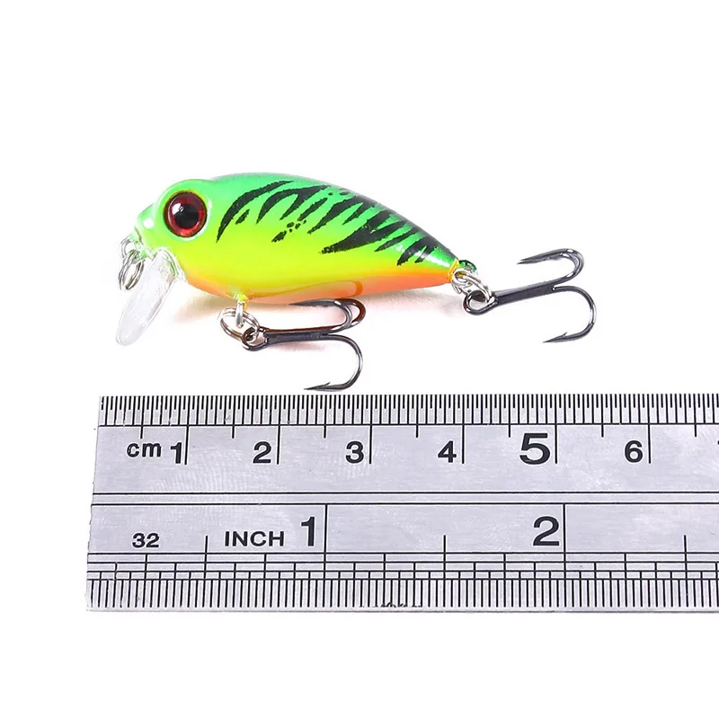 DHYJSFDC 1 PCS Minnow Fishing Lure 40mm 3.5g Crankbait Hard Bait Topwater Artificial Wobbler Bass Japan Fly Fishing Accessories