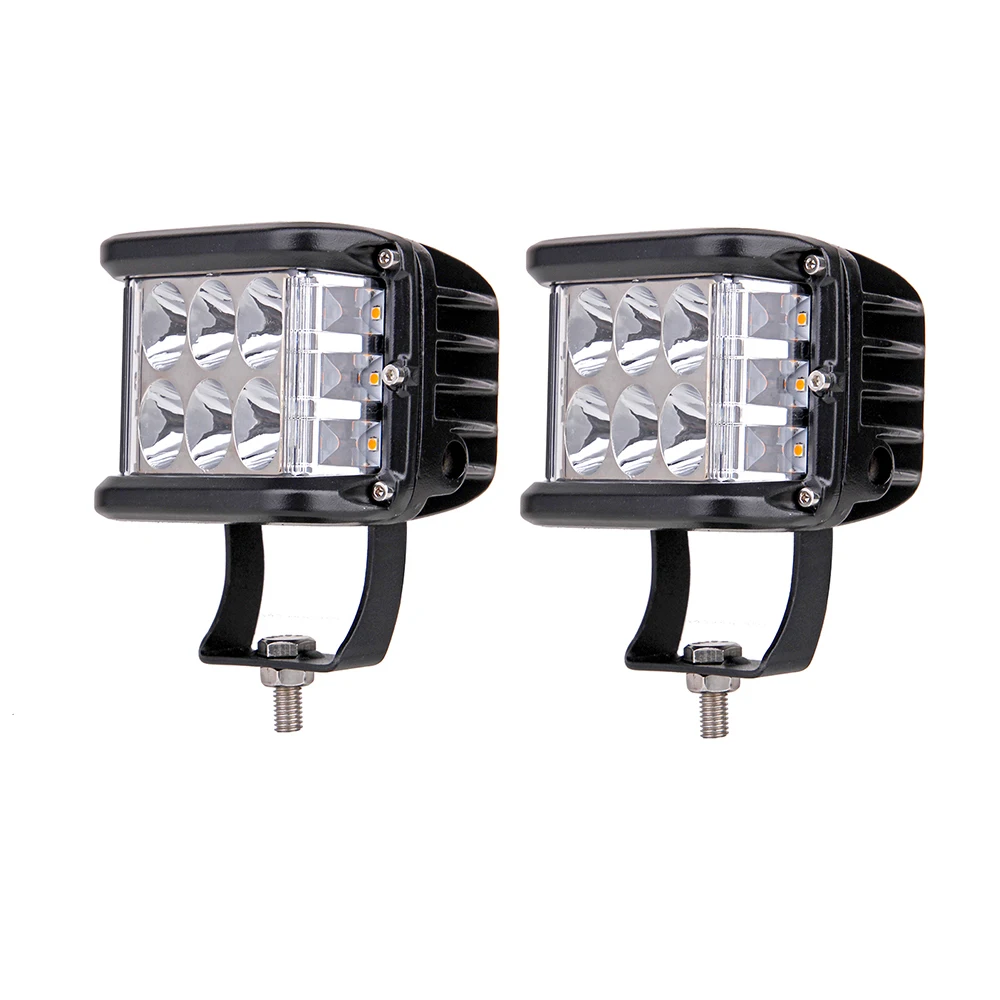 

ECAHAYAKU For 4x4 Car Led Bar 4Inch 60W Led Pods Driving Fog Off-road LED Work Light Side Shooter Styling Rescue Truck SUV