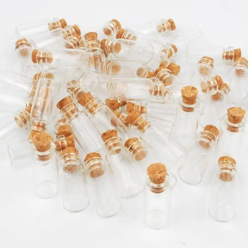 Small Matches Jars Height 60mm with Cork Lid Candlelight Glass Container for Matchstick 48mm Gift Bottle Candle Accessories