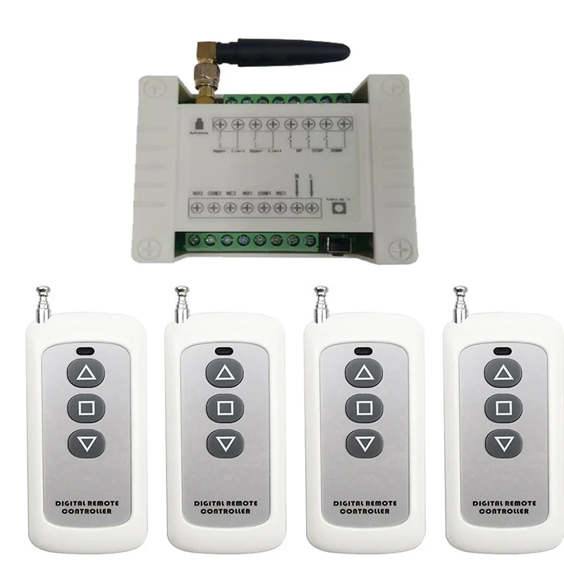 

12 В 24 В 48 В RF беспроводной пульт дистанционного управления приемник + передатчик трубчатый двигатель гаражные ворота проекционный экран жалюзи/жалюзи