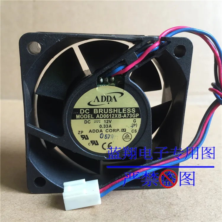 

ADDA AD0612XB-A73GP DC 12V 0.33A 60x60x25mm 3-wire Server Cooling Fan