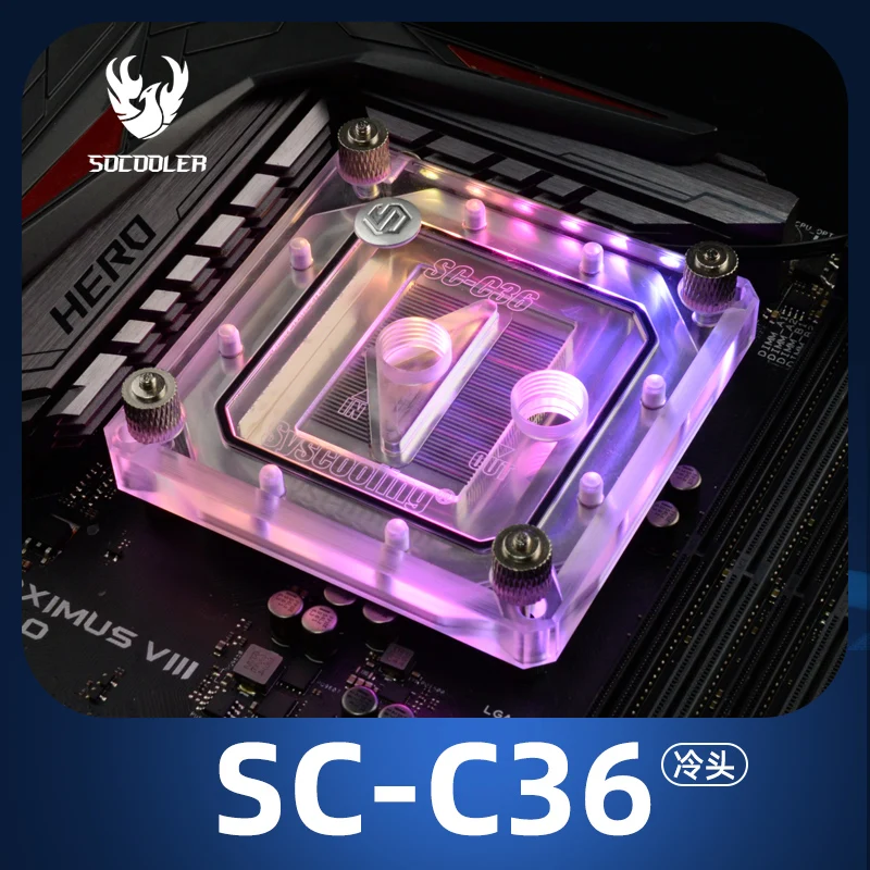 Syscooling CPU Water Block SC-C36 for INTEL LGA1150 1151 1155 1156 2011 5V RGB Water Cooling