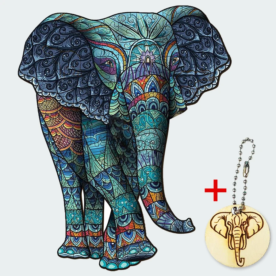 Quebra-cabeça de madeira, conjunto de tabuleiro de elefante, brinquedo interessante, quebra-cabeça de madeira para adultos, crianças, presentes de natal, jogos educacionais, brinquedos