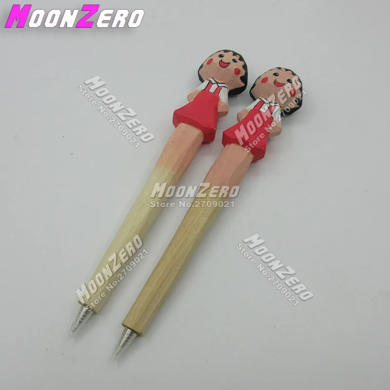 New Diamond Mosaic Diamond Wood Pen Diamond Embroidery Tool Cute Girl Pattern Pure Wood Quality Point Drill Pen Ornament