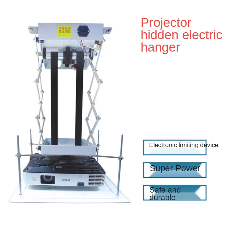Motorized Scissor Projector Lift Projector Bracket 70cm with Wireless Remote Control for Cinema/church Hall/school