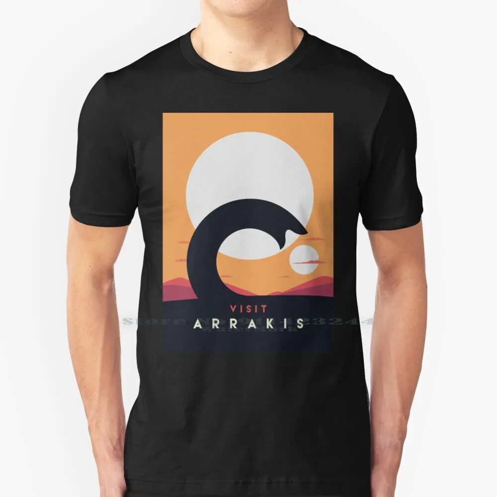 2020 Visit Arrakis Sandworm 100% Cotton T Shirt 2020 Movie Fan Art Rbpartnerprogram Tee Short Sleeve Long Sleeve Gift