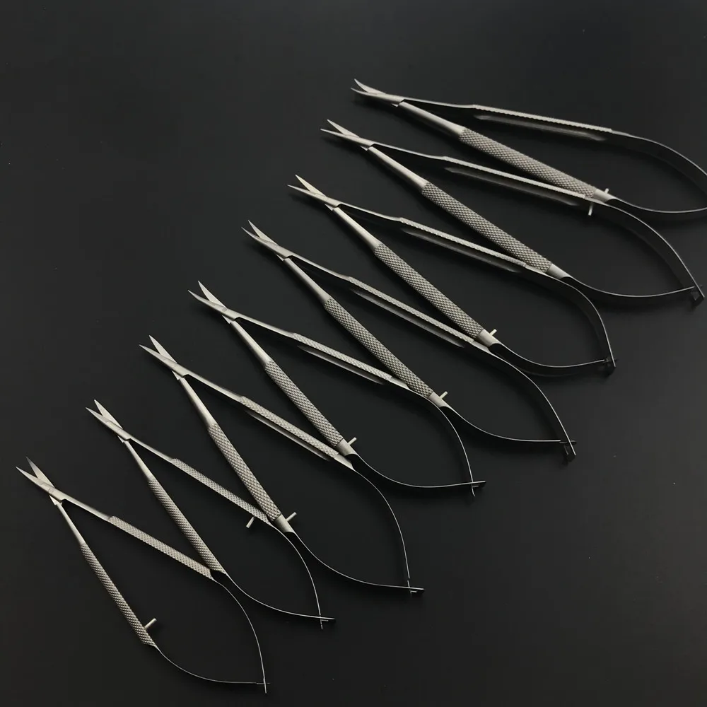 Edelstahl Hornhaut schere ophthalmic Mikroskopische Schere für dental Instrument Doppel augenlid schere