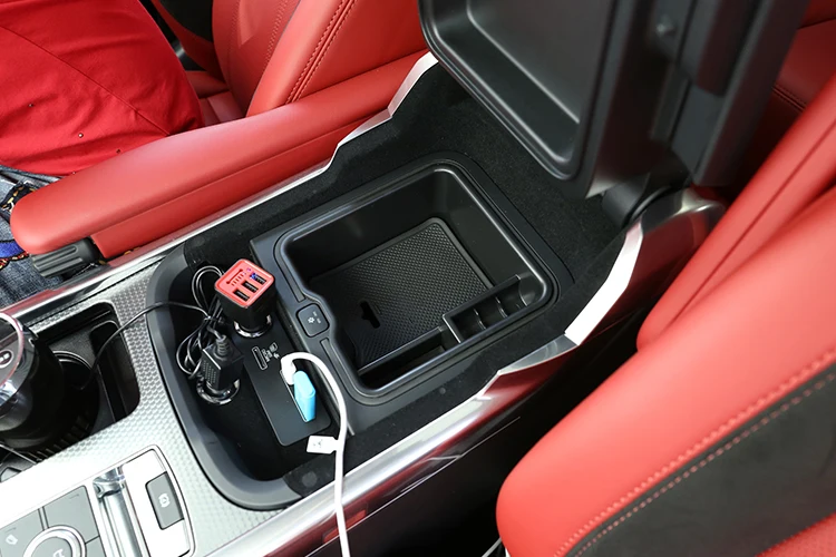 Auto Mittelarmlehne Aufbewahrungsbox Mittelkonsole Organizer Fach für Land Rover Range Rover Sport Vogue 2013-21 (mit Kühlschrank) – Detail 6