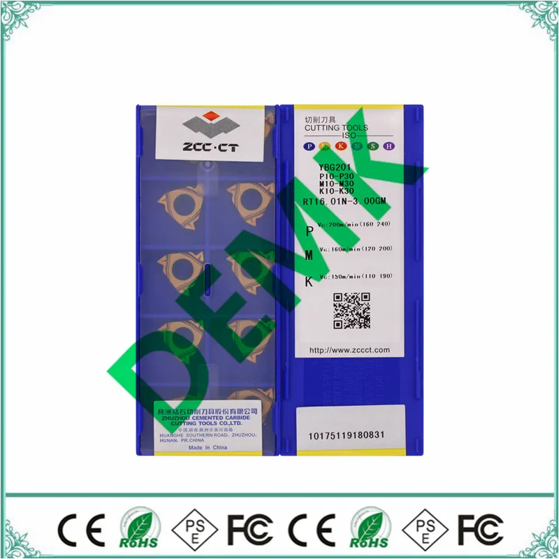 RT16.01N-1.0GM 1.5GM 2.0GM 2.5GM 3.0GM YBG201 Internal thread cutting for ZCC.CT carbide insert Mechanical lathe for CNC lathe