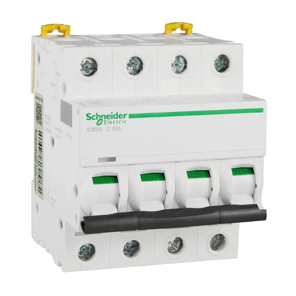 

Export IC65N Distribution Protection Small Circuit Breaker Original C Curve 4P 63A Mini DIN Rail Installation A9F18463