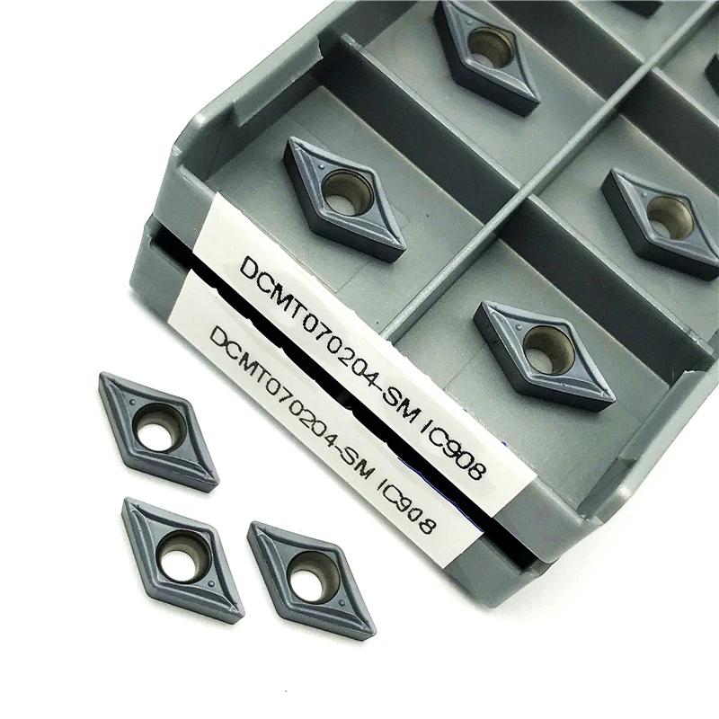 Imagem -04 - Ferramentas de Giro Externo sm Ic907 de Carboneto Usadas. Dcmt 070204 Ferramentas de Corte Usadas em Carboneto