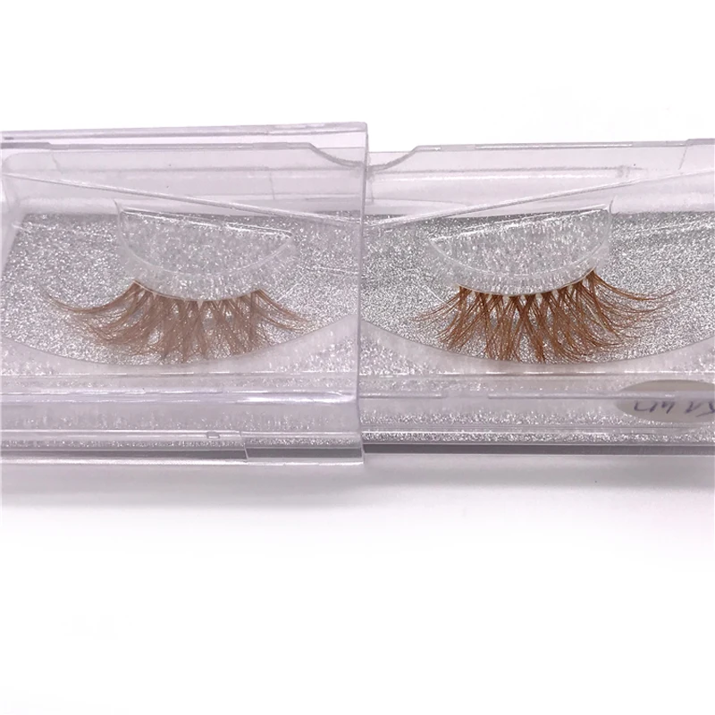 New 3D mink lashes wholesale makeup Colored eyelashes natural long individual thick fluffy dramatic volume soft false eyelashes