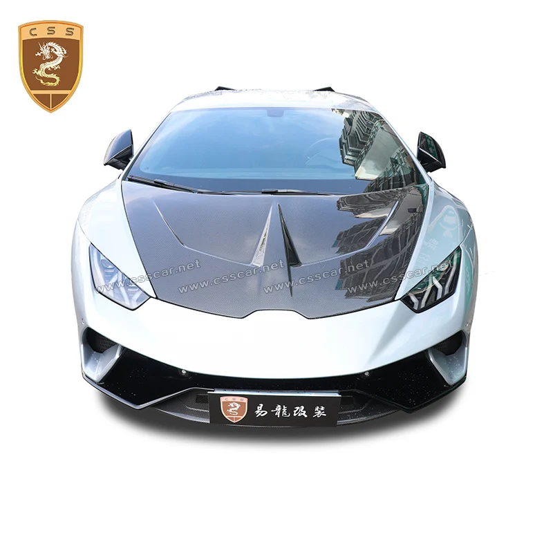 CSSCAR Latest Design Huracan Bumpers for Lamboghini LP610 LP580 Half Carbon Fiber Front Bumper Upgrade Perfor Style Car Body Kit