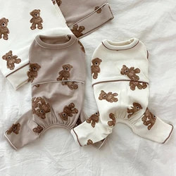 Cute Pet Casual Wear Puppy Dog Clothes Poodle Teddy Bichon Dog Cat Pomeranian Yorkshire Terrier Schnauzer Small Dogs Clothing XS